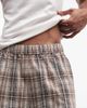 Collusion COLLUSION Unisex longline shorts in brown check - 3