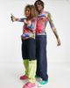 Collusion COLLUSION Unisex printed mesh long sleeve T-shirt-Multi - 4