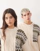 Collusion COLLUSION Unisex spliced fairisle cable knit hoodie-Multi - 2