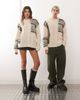 Collusion COLLUSION Unisex spliced fairisle cable knit hoodie-Multi - 3
