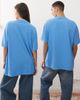 Collusion COLLUSION Unisex t-shirt in blue with central logo print in white - 4