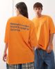 Collusion COLLUSION Unisex T-shirt in orange with back print - 1