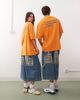 Collusion COLLUSION Unisex T-shirt in orange with back print - 4