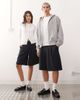 Collusion Collusion Unisex tailored jorts in pinstripes-Multi - 1