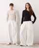 Collusion COLLUSION Unisex XL balloon pants with linen in white - 1