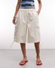 Collusion COLLUSION utility cargo jorts in ecru-White - 2