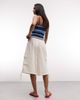 Collusion COLLUSION utility cargo jorts in ecru-White - 3