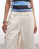 Collusion COLLUSION utility cargo jorts in ecru-White - 4