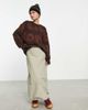 Collusion COLLUSION utility maxi skirt in khaki-Green - 4