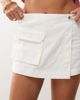 Collusion COLLUSION utility skort in white-Green - 2