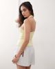 Collusion COLLUSION washed halter top in yellow-pink - 4