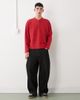 Collusion COLLUSION washed heavyweight pique long sleeve boxy oversized Henley in red - 2
