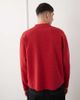 Collusion COLLUSION washed heavyweight pique long sleeve boxy oversized Henley in red - 3