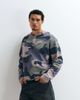 Collusion COLLUSION washed long sleeve waffle T-shirt in camo-Green - 2