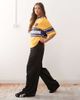 Collusion COLLUSION wide leg satin pants in black - 1