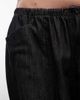 Collusion COLLUSION wide leg skinny tie waist baggy pants in charcoal chambray-Navy - 4