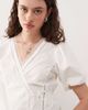 Collusion COLLUSION wrap front top-White - 2