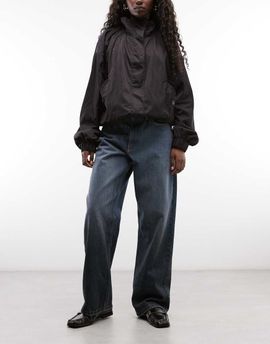 Collusion COLLUSION X001 antifit mid-rise jeans in dip dye grunge wash-Blue