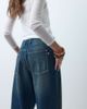Collusion COLLUSION X001 antifit mid rise jeans in dark grunge wash-Blue - 3