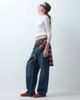 Collusion COLLUSION X001 antifit mid rise jeans in dark grunge wash-Blue - 4