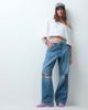Collusion COLLUSION X001 antifit mid rise jeans with 90s distressing-Blue - 1