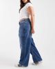 Collusion COLLUSION X001 Plus antifit mid rise jeans in mid blue - 3