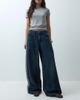 Collusion COLLUSION X007 XL baggy low rise jean in dark wash with sporty trim-Navy - 1