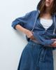 Collusion COLLUSION X008 drapey tie front balloon jeans in midwash blue - 2