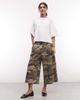 Collusion COLLUSION xl baggy ankle grazer shorts in camo-Green - 1