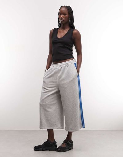 Collusion COLLUSION xl baggy ankle grazer shorts in gray heather