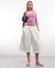 Collusion COLLUSION XL baggy longline sweat shorts in ecru-White - 1