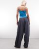 Collusion COLLUSION xl baggy nylon boxer shorts sweatpants-Navy - 2