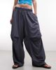 Collusion COLLUSION xl baggy nylon boxer shorts sweatpants-Navy - 3