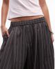 Collusion COLLUSION XL balloon pants in charcoal with pink pinstripes-Gray - 3