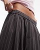 Collusion COLLUSION XL balloon pants in charcoal with pink pinstripes-Gray - 4
