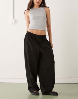 Collusion COLLUSION XL balloon pants with linen in black