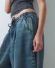 Collusion COLLUSION XL balloon pull on jeans in mid blue marble wash - 3