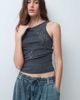 Collusion COLLUSION XL balloon pull on jeans in mid blue marble wash - 4