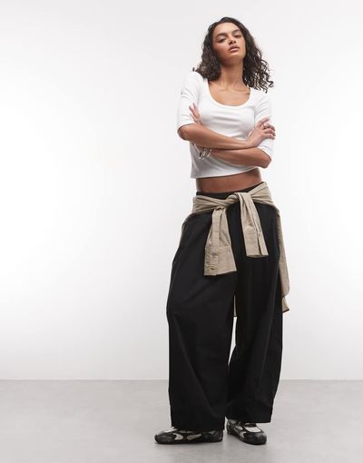 Collusion COLLUSION XL balloon trouser in black