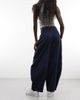 Collusion COLLUSION XL pleated balloon jeans in navy - 3