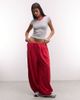 Collusion COLLUSION XL pull-on balloon pants in washed red - 1