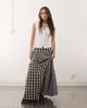 Collusion COLLUSON spliced maxi skirt in gray plaid - 1
