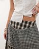 Collusion COLLUSON spliced maxi skirt in gray plaid - 2