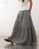 Collusion COLLUSON spliced maxi skirt in gray plaid - 3
