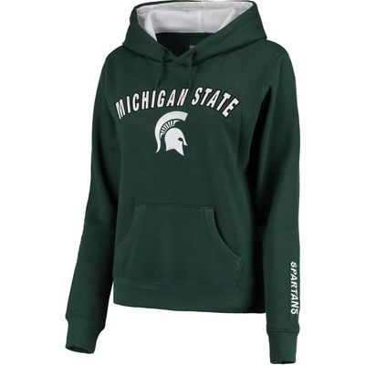 COLOSSEUM COLOSSEUM Women's Green Michigan State Spartans Arch & Logo 1 Pullover Hoodie 