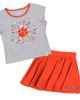 COLOSSEUM Girls Toddler Colosseum Heather Gray/Orange Clemson Tigers Two-Piece Minds For Molding T-Shirt & Skirt Set  - 1