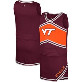 COLOSSEUM Girls Youth Colosseum Maroon Virginia Tech Hokies Cheerleader Top & Skirt Set 