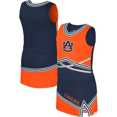 COLOSSEUM Girls Youth Colosseum Navy Auburn Tigers Lollipop Park Cheer Two-Piece Set 