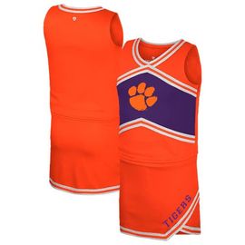 COLOSSEUM Girls Youth Colosseum Orange Clemson Tigers Cheerleader Top & Skirt Set 