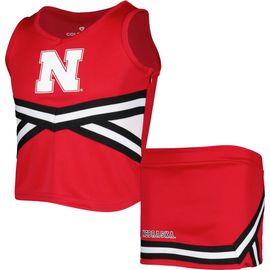 COLOSSEUM Girls Youth Colosseum Scarlet Nebraska Huskers Carousel Cheerleader Set 